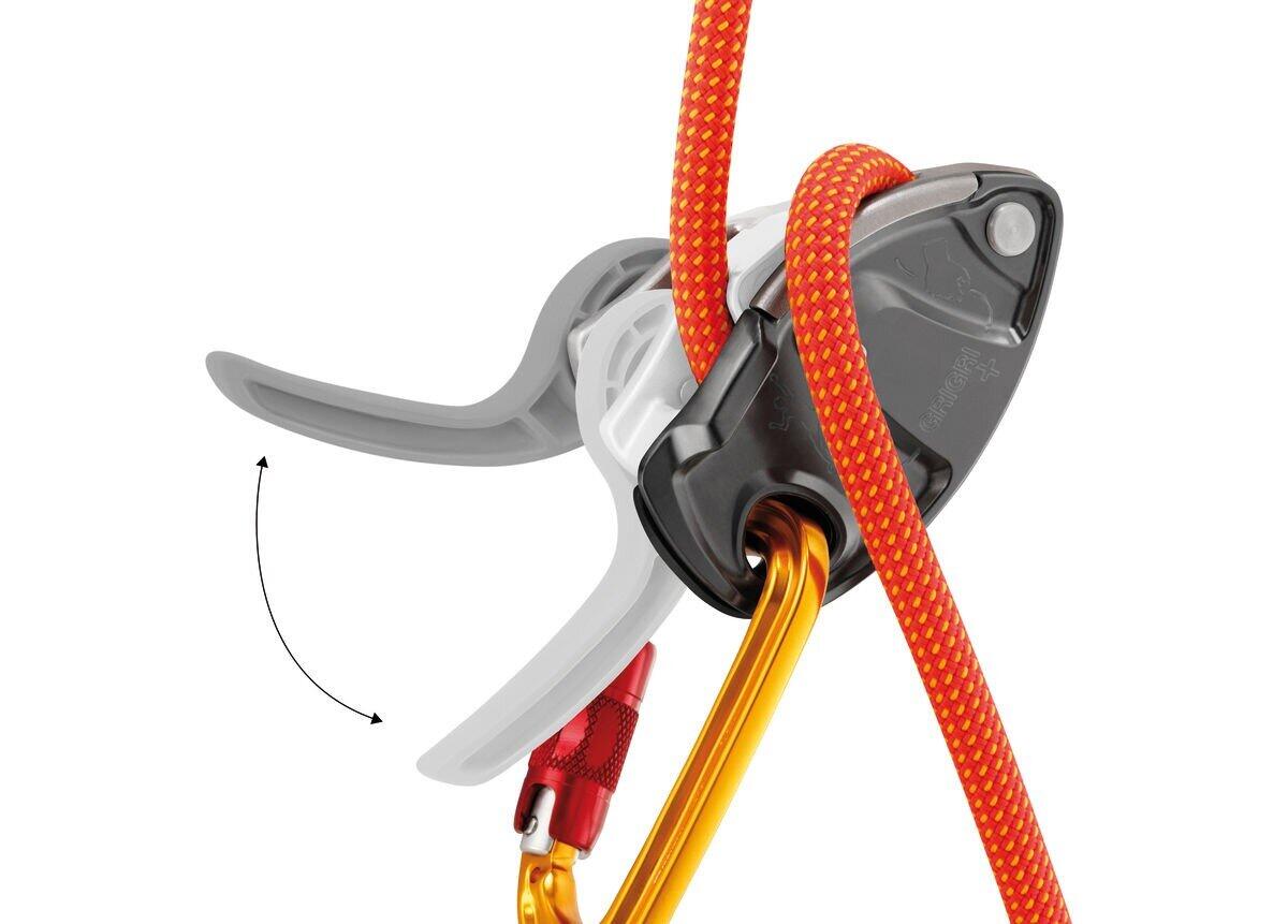 Veiligheidsapparaat Petzl Grigri + grijs met anti-paniek hendel 3/6