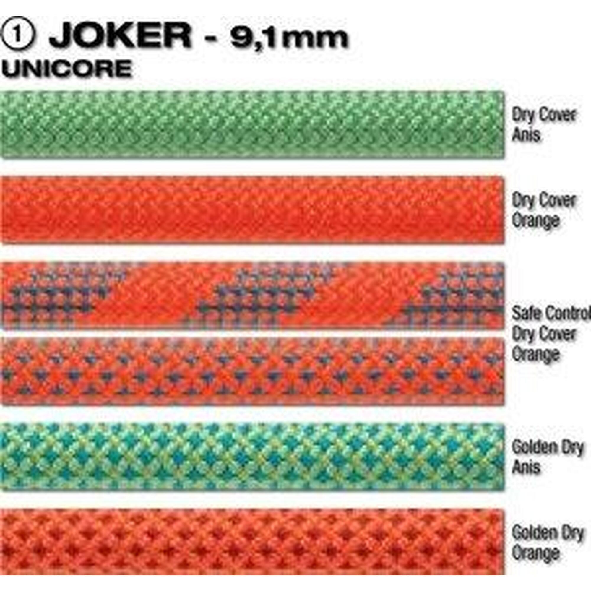 Jednoduché dynamická lano Joker 9,1mm Unicore Dry Cover 70m