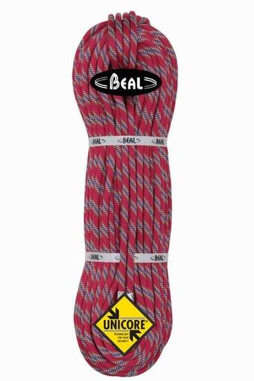 Corda da arrampicata Beal Tiger 10 mm UNICORE DRY COVER 50 m fucsia