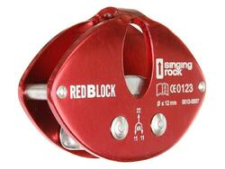 Redblock Singing Rock poulie ancrage rouge 26 kN 375 g compatible cordes Ø≤12 mm