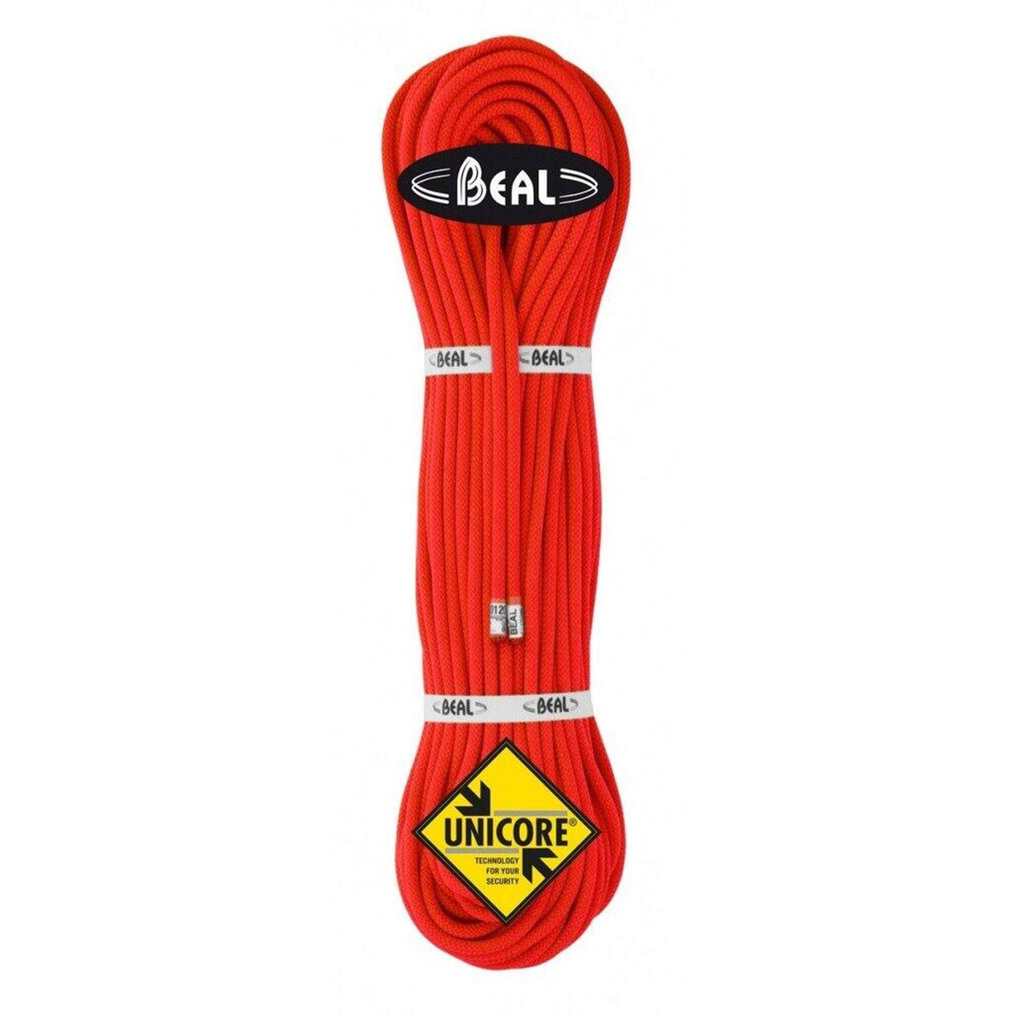 Corda de escaladă Beal Gully 7,3 mm 60 m UNICORE Golden Dry