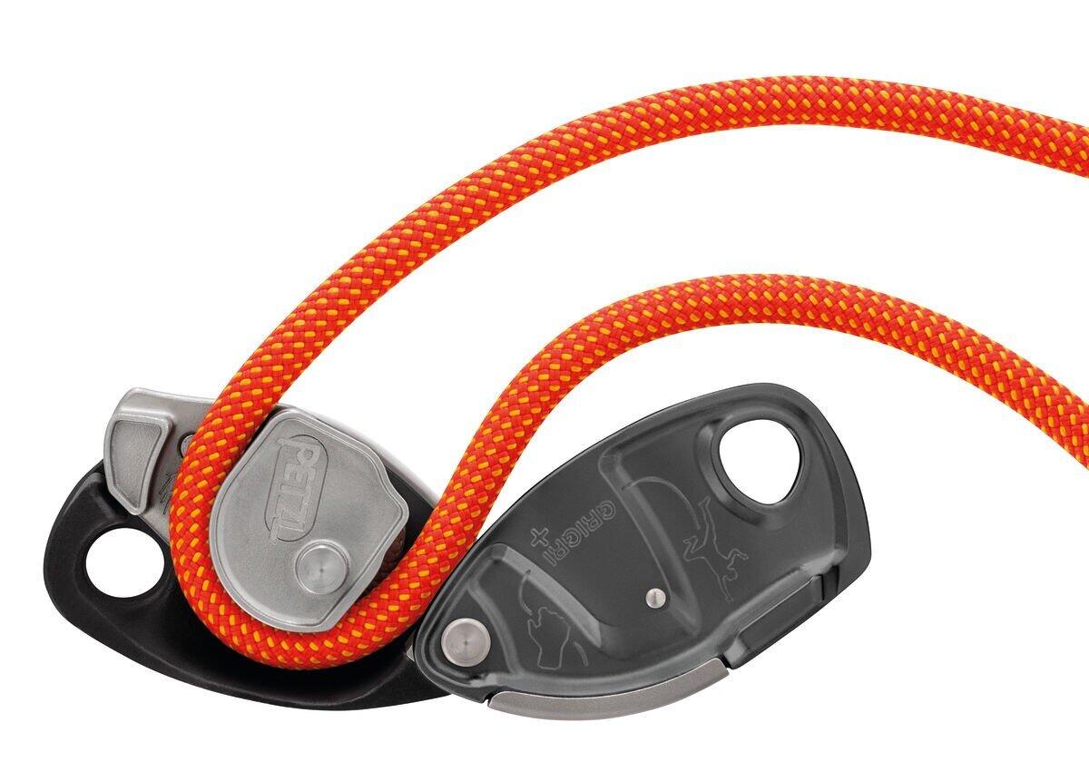 Veiligheidsapparaat Petzl Grigri + grijs met anti-paniek hendel 5/6