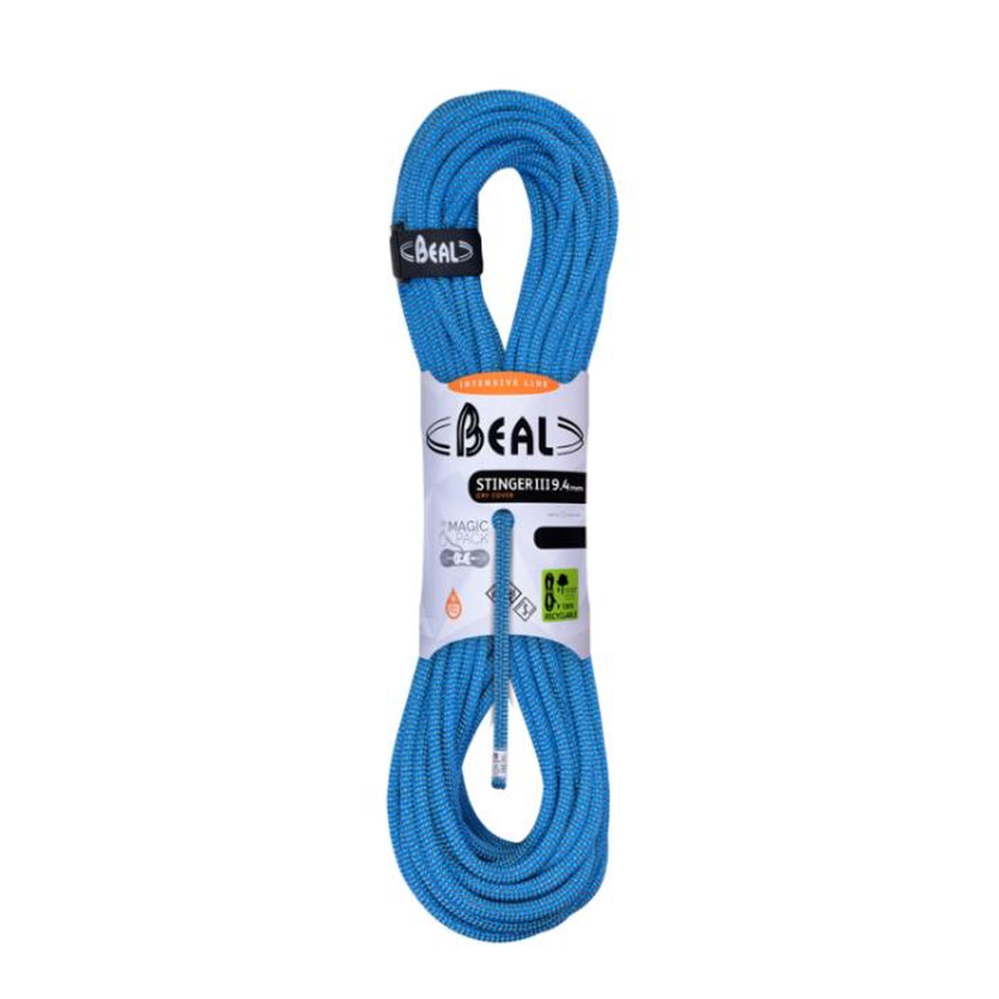 BEAL Jednoduché dynamické lano Stinger III 9,4mm Unicore Dry Cover 50m