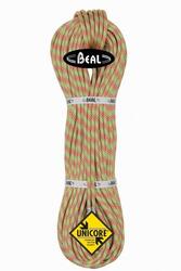 Corde escalade Beal Ice Line 8,1 mm UNICORE Golden Dry 60 m anis