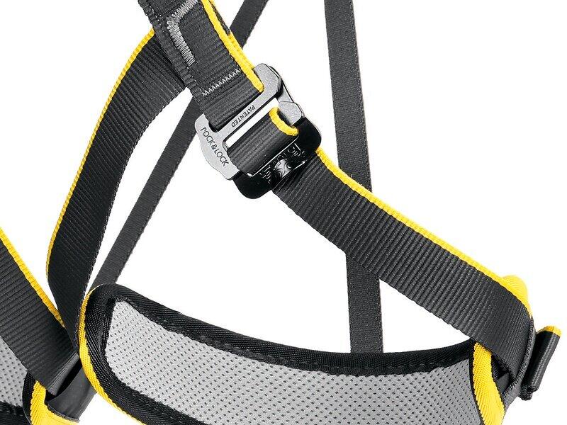 Harnais Singing Rock Top Padded jaune uni léger rembourré 3 boucles 15 kN 4/5