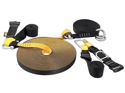Slackline Singing Rock 25 m 25 mm Polyester bicolore Komplettset Rock & Lock