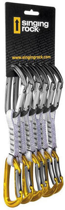 Dégaines Singing Rock Colt 16 Set — 6 mousquetons duralumin + sangle 12 cm