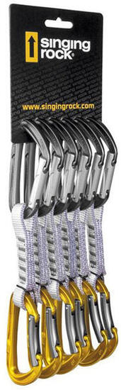 Dégaines Singing Rock Colt 16 Set — 6 mousquetons duralumin + sangle 12 cm