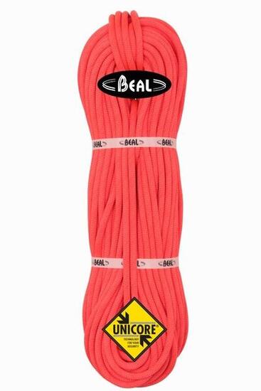 Corde BEAL JOKER 9,1 mm 60 m orange Unicore Drycover légère et résistante