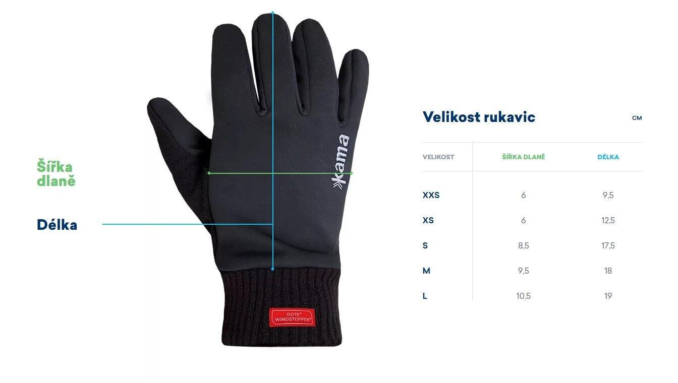 Kempingové lehké prstové rukavice 3/3