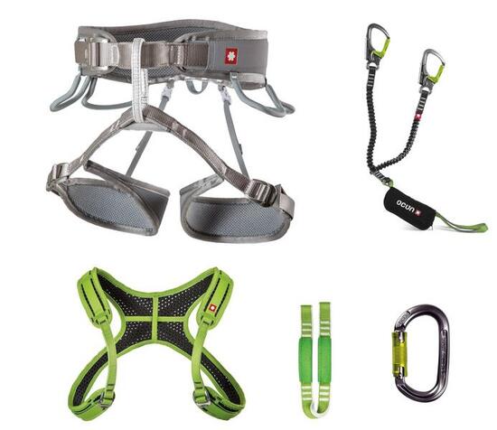 Ocún Twist via ferrata con imbrago pettorale Chest Set XS-M