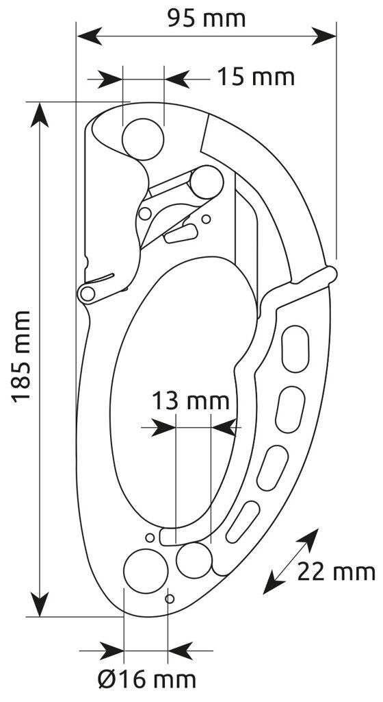 Bloqueur Turbohand gauche CAMP pour cordes 8–13 mm 2/2