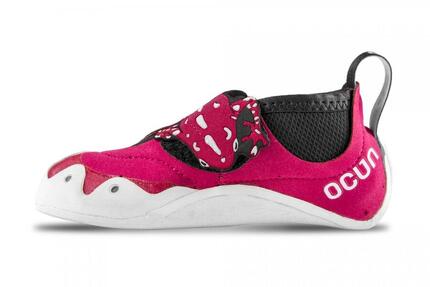 Chaussons d'escalade enfant Ocún Ribbit rose velcro 26-27, semelle adhérente