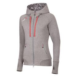 Veste à capuche femme Ocún Hoodie gris zippé YKK 80/20