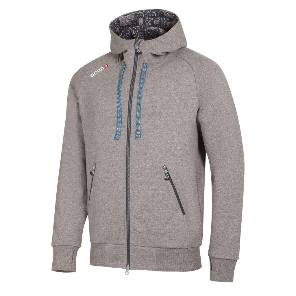Ocun - Veste À Capuche Ocún Hoodie Zipper Gris L Coton-polyester - Polaire - Gris - Decathlon