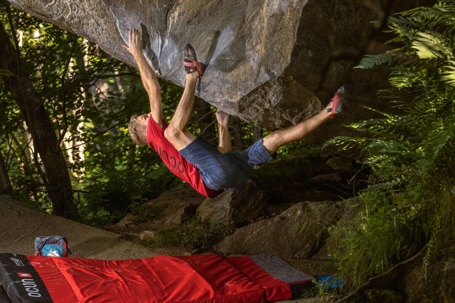 Crash pad Ocún Incubator FTS rouge 218x100x10 cm mousse FTS Cordura 650D 6/7
