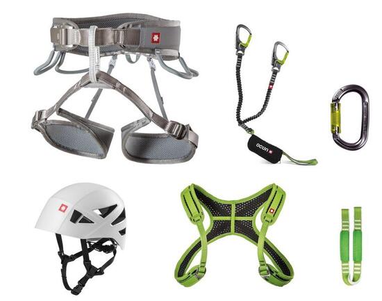 Ocún Twist via ferrata con imbrago torace XS-M e assorbitore energia alluminio