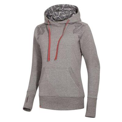 Damen-Hoodie Ocún Grau Paloma – 80% Baumwolle, komfortabler Schnitt, Kapuze