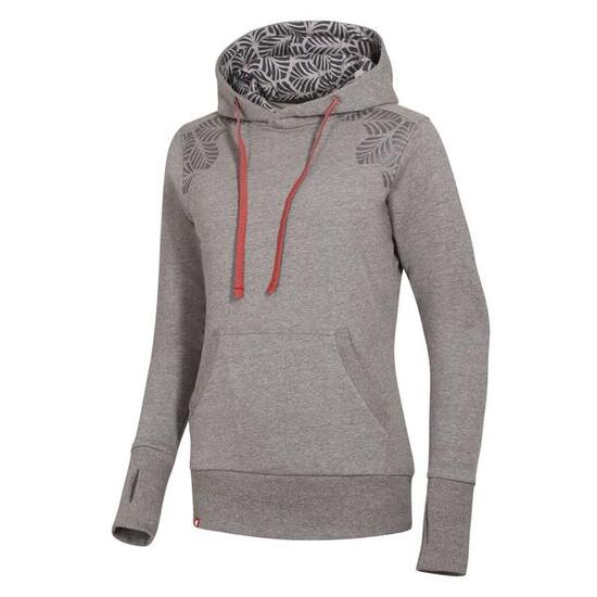 Damen-Hoodie Ocún Grau Paloma – 80% Baumwolle, komfortabler Schnitt, Kapuze