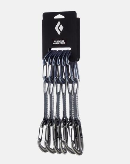 Dégaines Black Diamond MiniWire Quickpack 6x12 cm Dynex 10 mm, ultra-légères