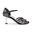 DQ L3M Chaussures de danse en noir avec strass - 7.0 cm flare