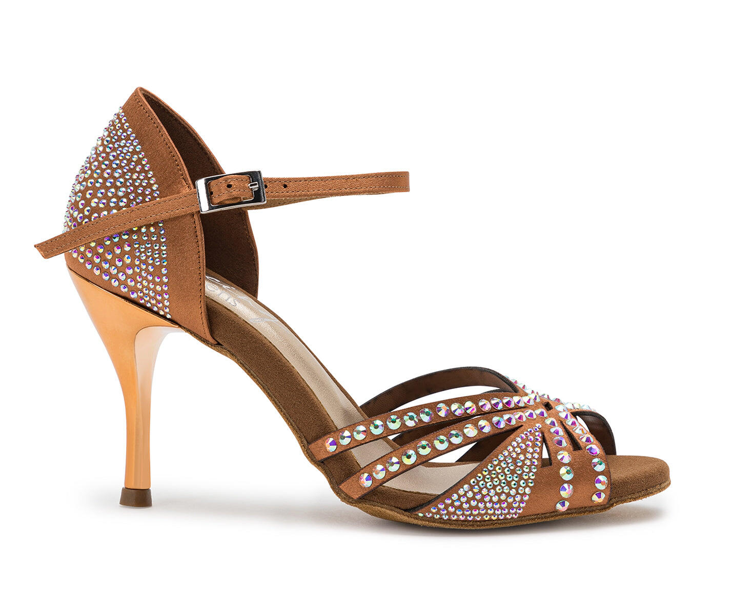 DANCING QUEENS Dancing Queens Dance Shoes DQ L3M Satin Bronze