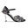 DQ L3M Chaussures de danse en noir avec strass - 8.0 cm thin