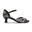 DQ L3M Chaussures de danse en noir avec strass - 5.0 cm flare