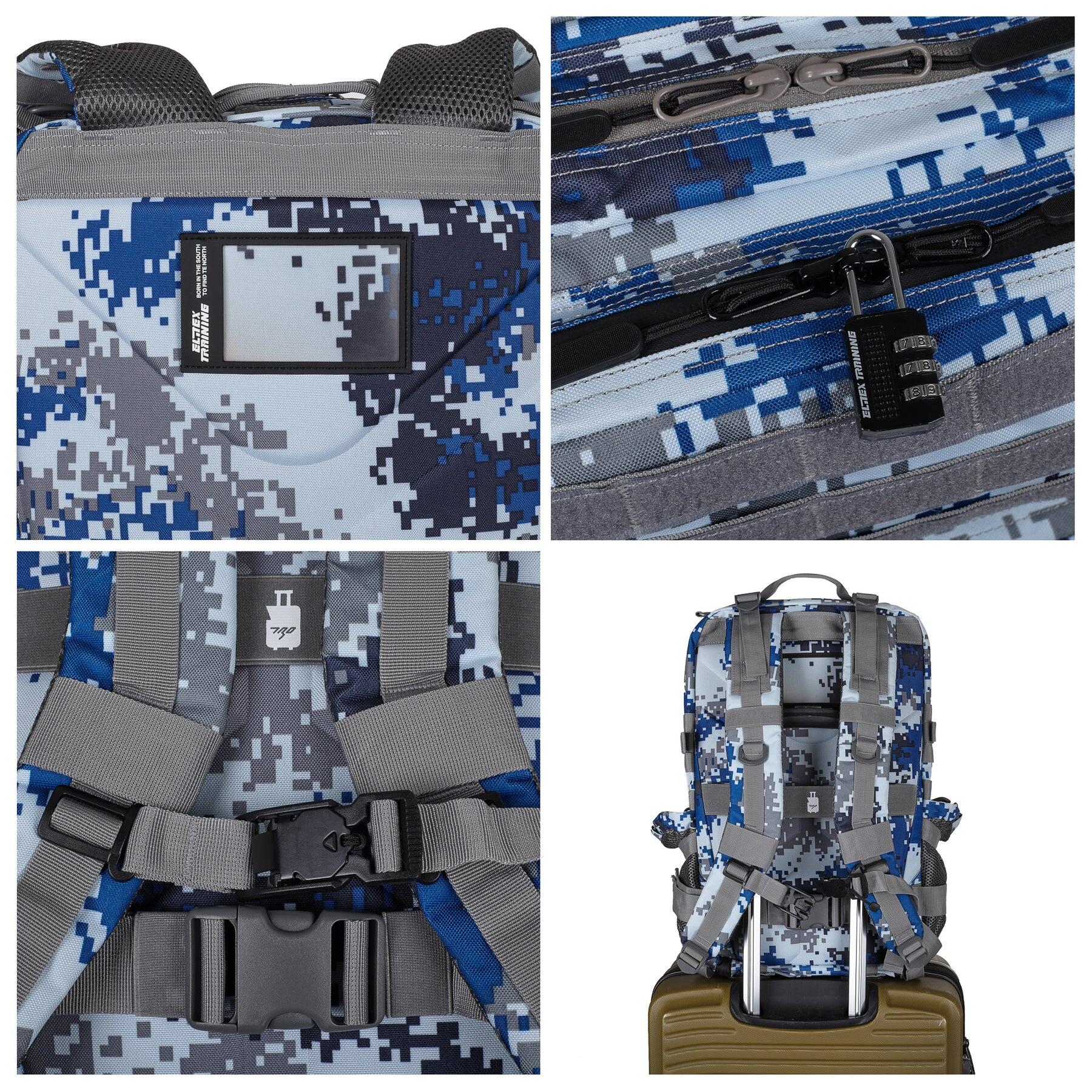 Mochila Elitex V1 Azul Marinho 45L Cabine Treino Impermeável 3/7