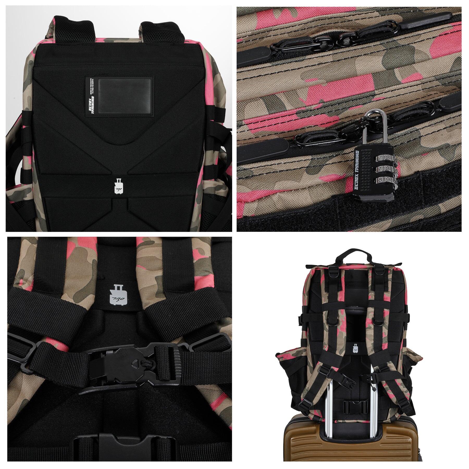 Militaire tactische rugzak ELITRAINX V1 CAMOUFLAGE ROZE 45L voor sport en reizen 3/7