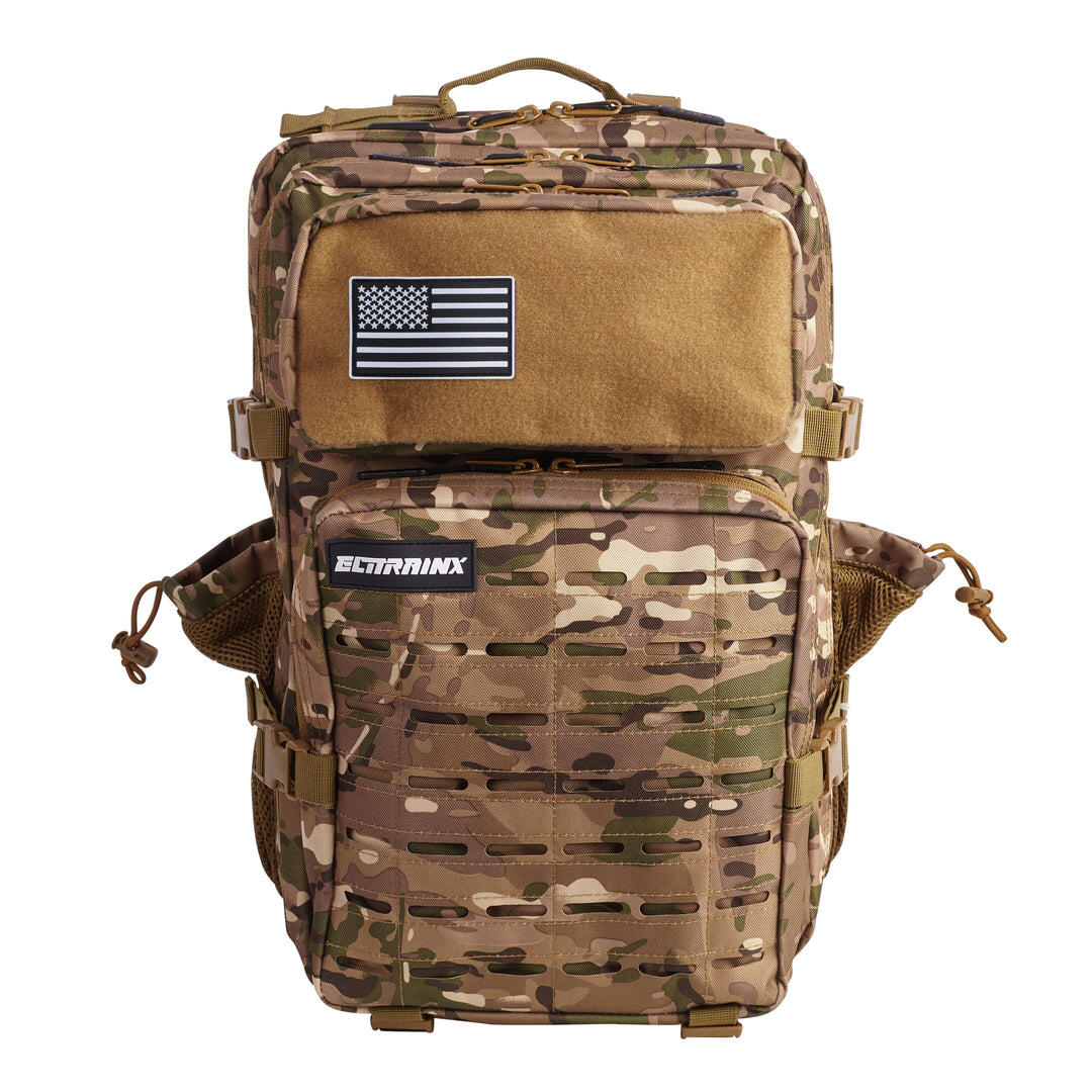 Elitex Training - Sac À Dos Elitex V2 Camouflage Militaire 45l Cabine Entraînement Imperméable - Sac À Dos - Marron - 45 L - Decathlon
