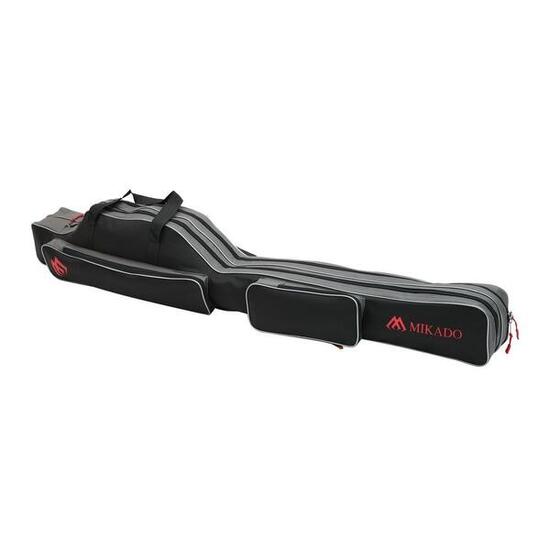 Borsa/Custodia per canne da pesca 150 cm - 2 scomparti - Nera