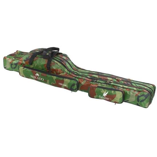 Borsa per canne da pesca - 3 scomparti - 140 cm - Borsa per canne mimetica