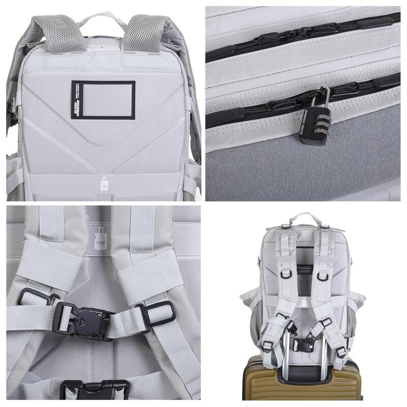 Vojenský taktický batoh ELITRAINX V2 Silver 45L pro sport a cestování