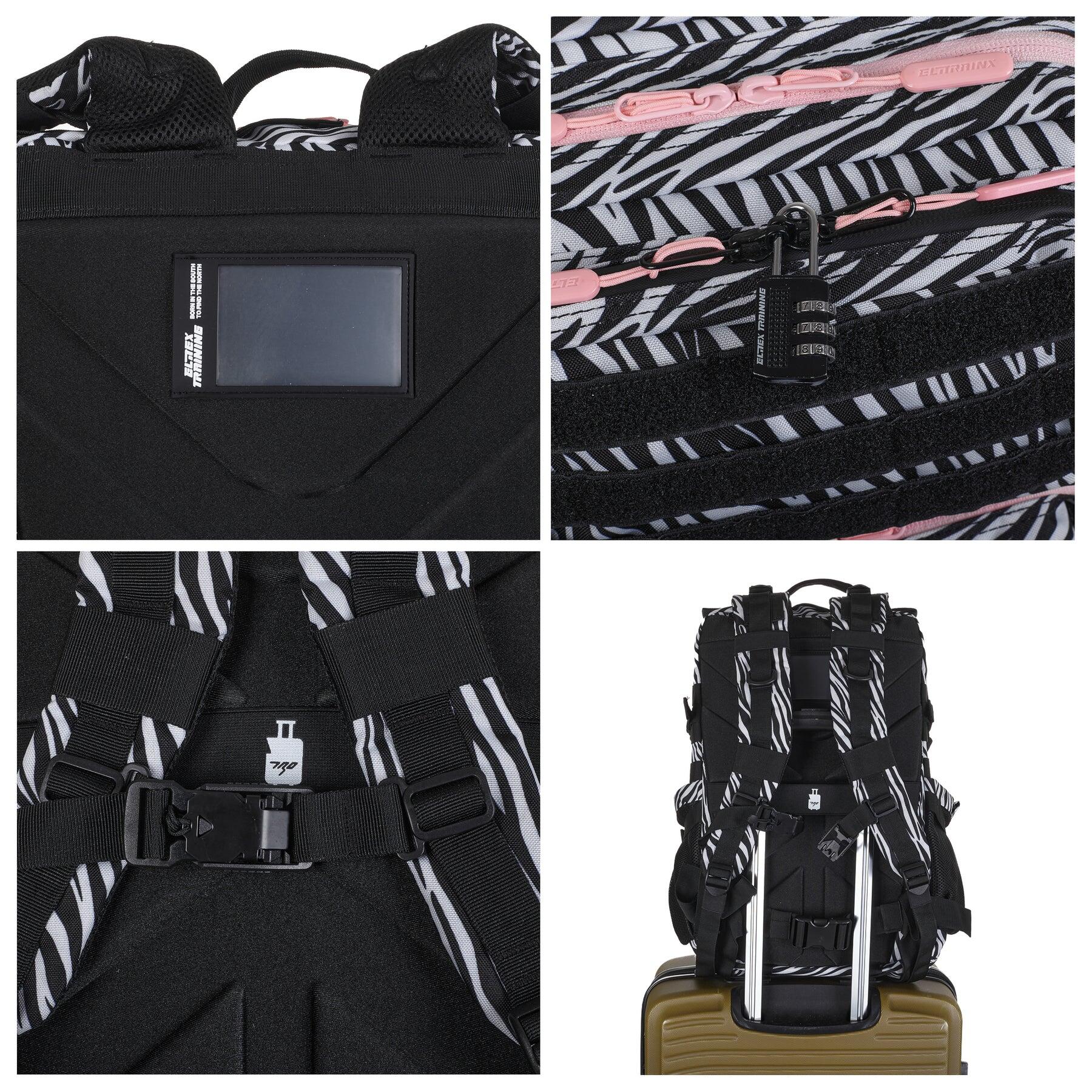 Zaino Tattico Militare ELITRAINX V1 Zebra 45L per Sport e Viagg 2/7