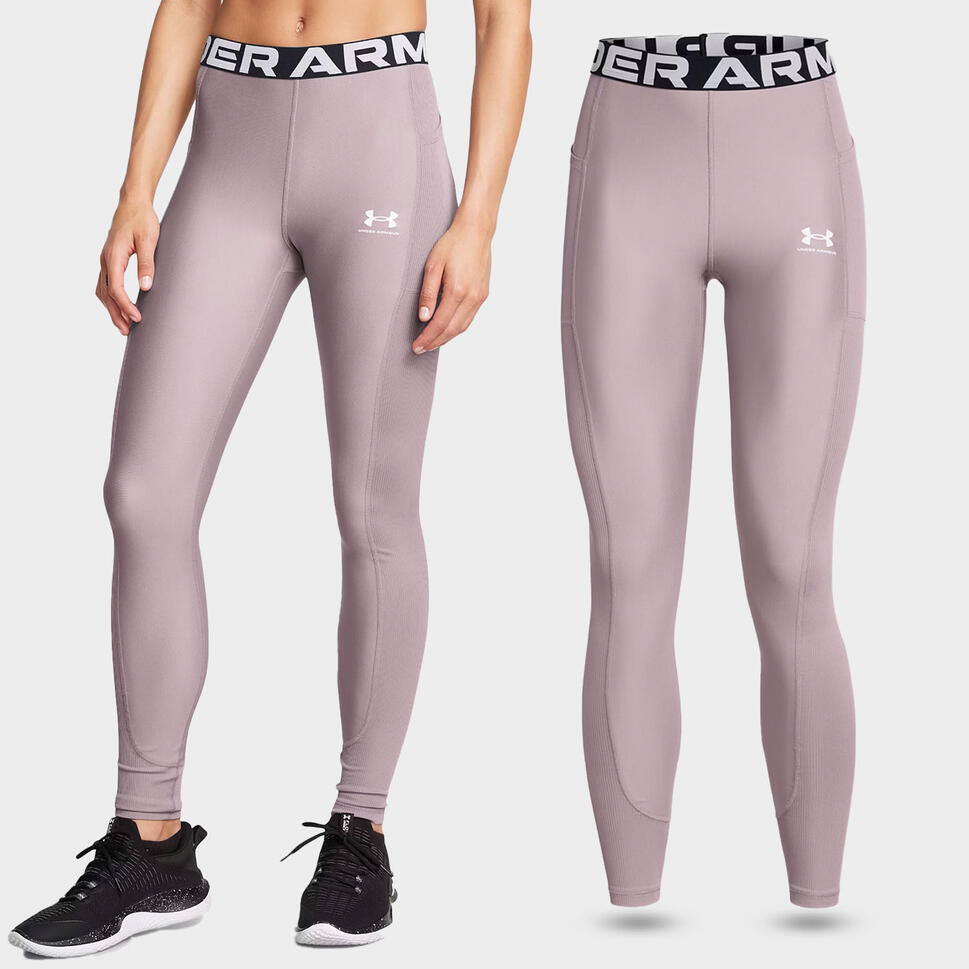 Legginsy termoaktywne damskie Under Armour HeatGear Rib szybkoschnące