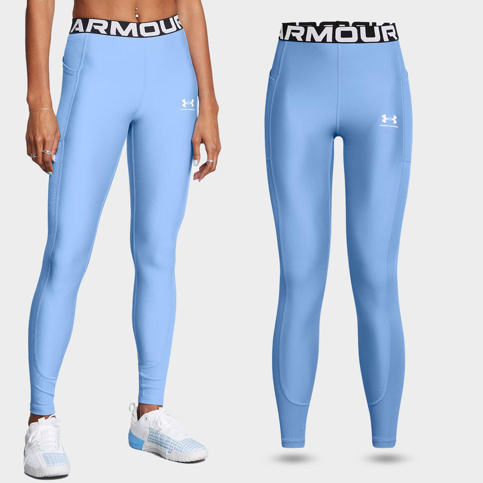 Legginsy termoaktywne damskie Under Armour HeatGear Rib szybkoschnące