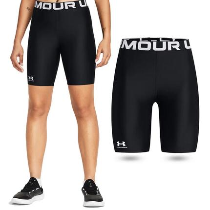 Short long Under Armour HeatGear® Cycliste pour femme Noir