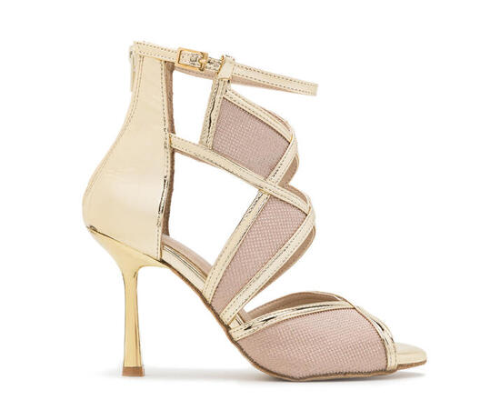 Chaussures de danse de salon en or &