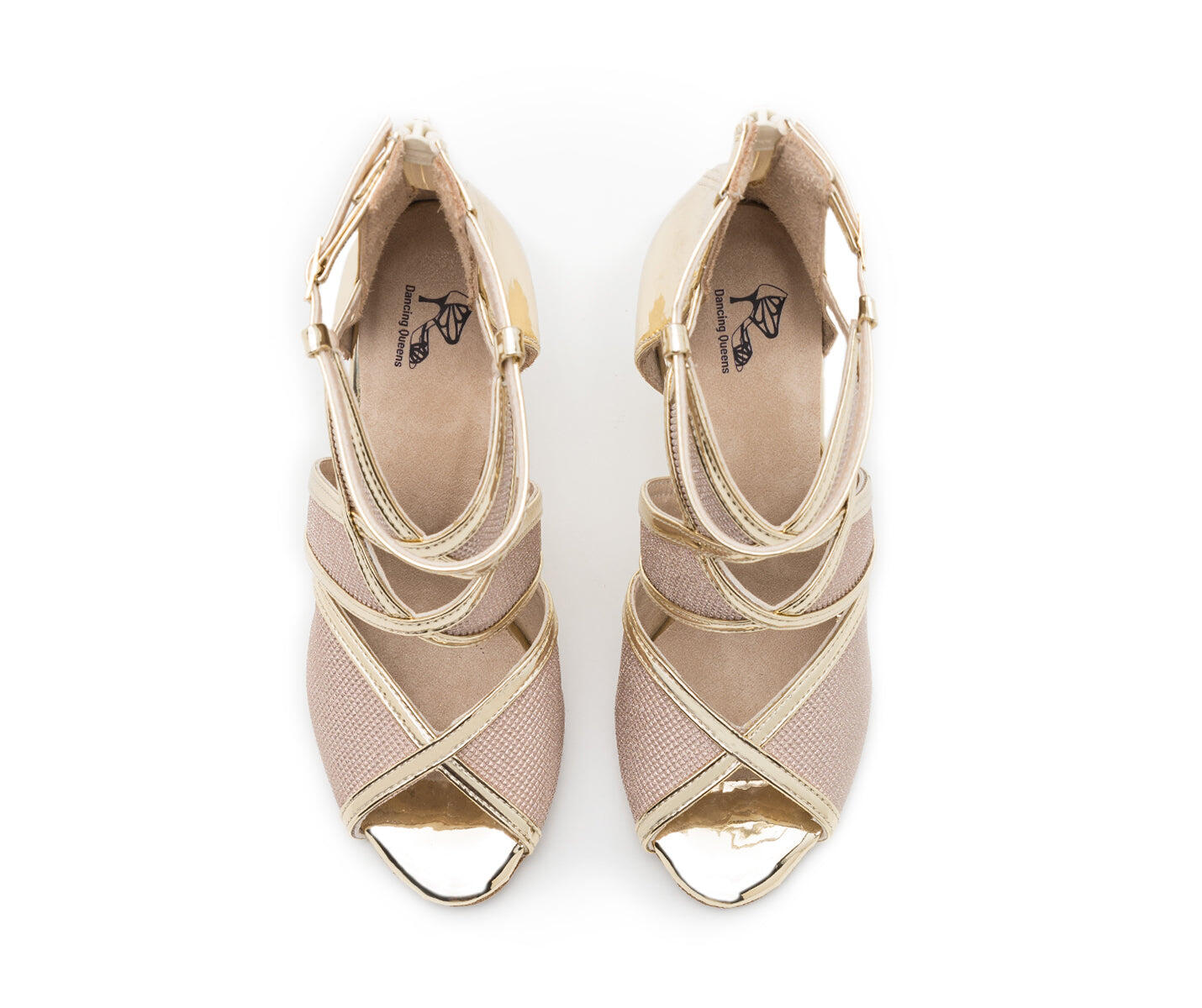 Star Tanzschuhe in Gold & Wildleder-Sohle 4/6