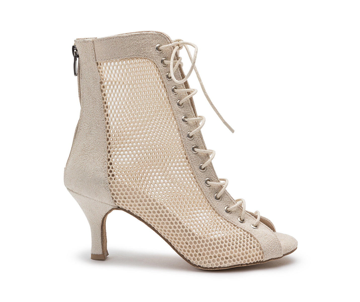DANCING QUEENS Halley Heels beige dance shoes with suede sole