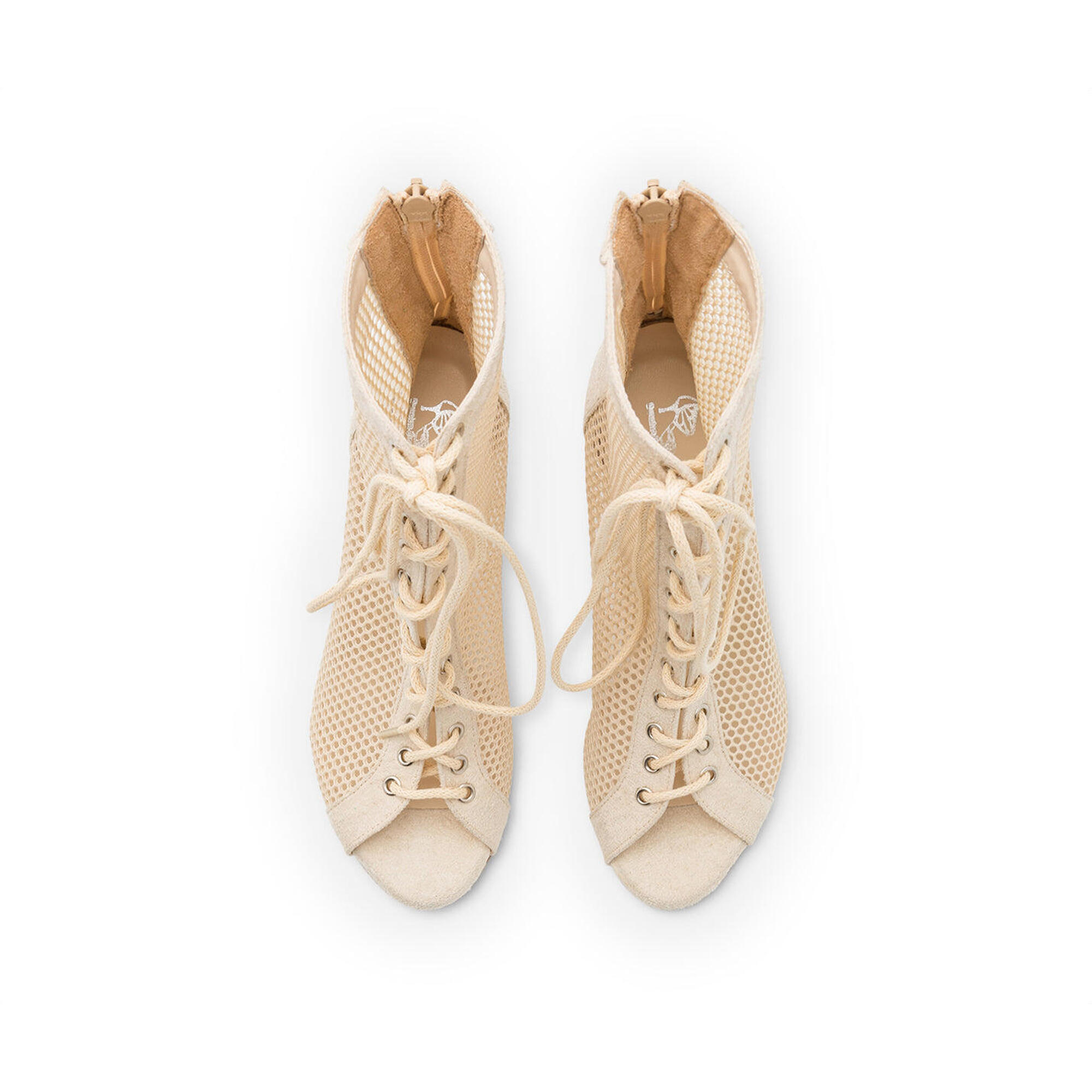 Halley Heels Dance shoes in beige - 8.5 cm thin