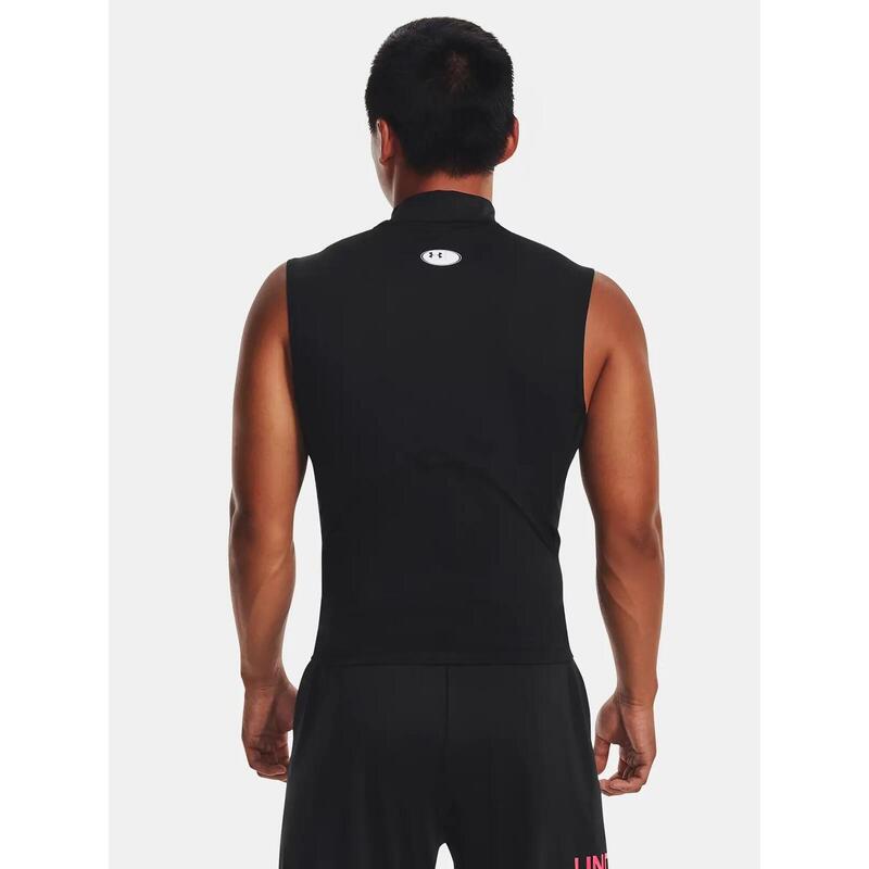 Tricou de antrenament pentru bărbați Under Armour HG Armour Comp Mock negru/alb