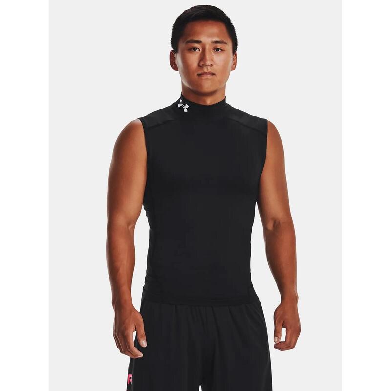 Tricou de antrenament pentru bărbați Under Armour HG Armour Comp Mock negru/alb
