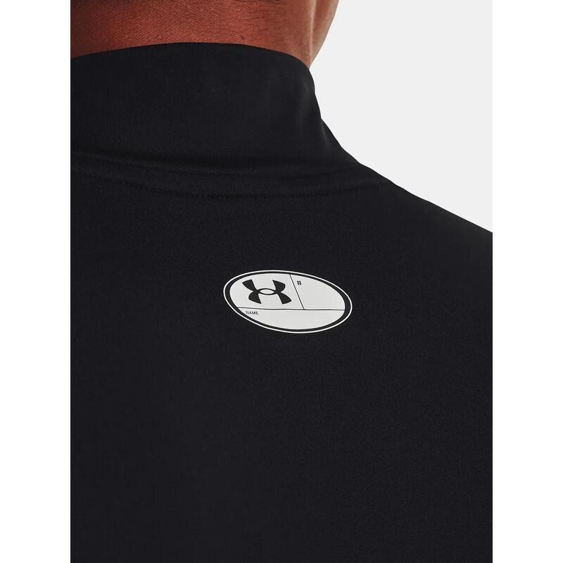 Tricou de antrenament pentru bărbați Under Armour HG Armour Comp Mock negru/alb