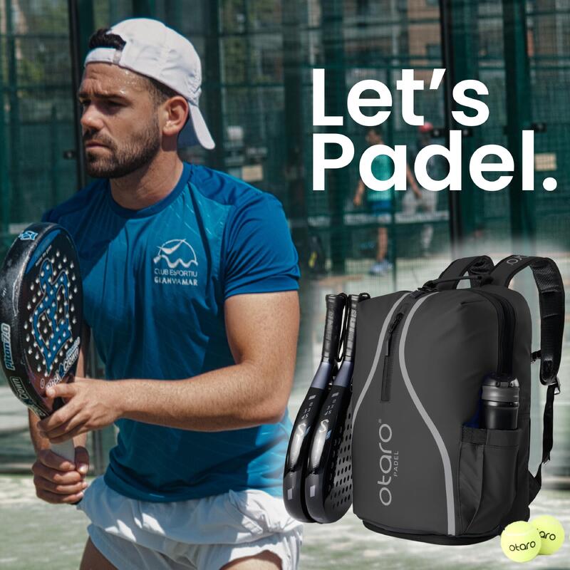 Sac de padel avec compartiment à chaussures comme sac à dos de padel 35L - Vert