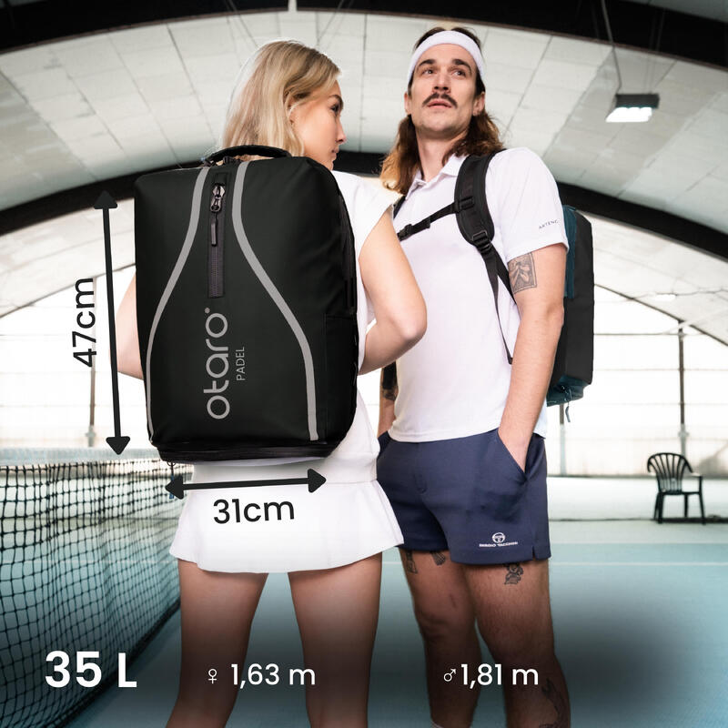 Sac de padel avec compartiment à chaussures comme sac à dos de padel 35L - Vert