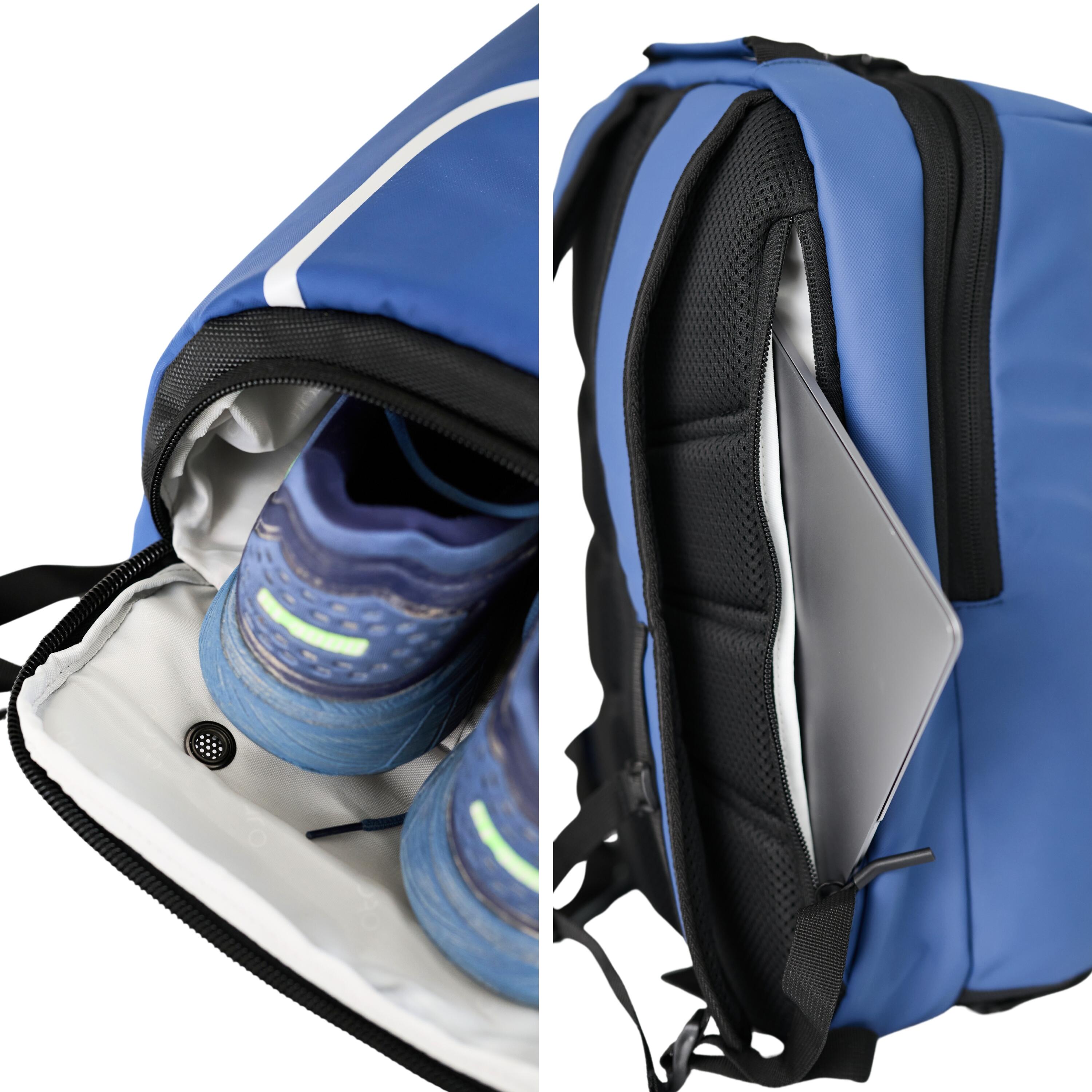 Borsa da paddle con scomparto per scarpe come zaino da paddle 35 litri - Blu 4/7