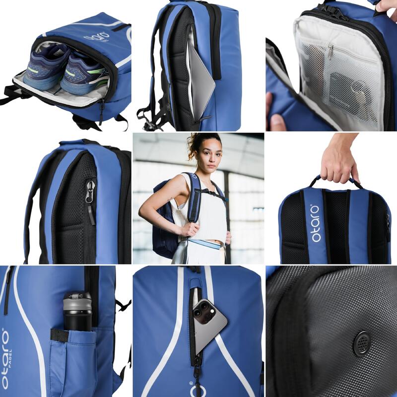 Sac de padel avec compartiment à chaussures comme sac à dos de padel 35L - Vert