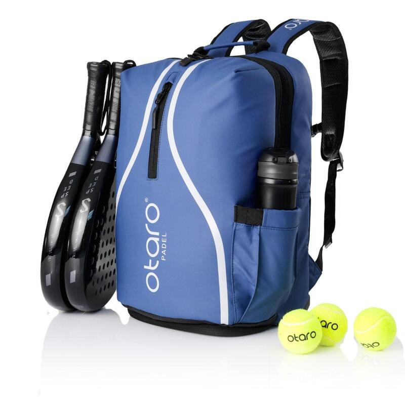 Sac de padel avec compartiment à chaussures comme sac à dos de padel 35L - Bleu